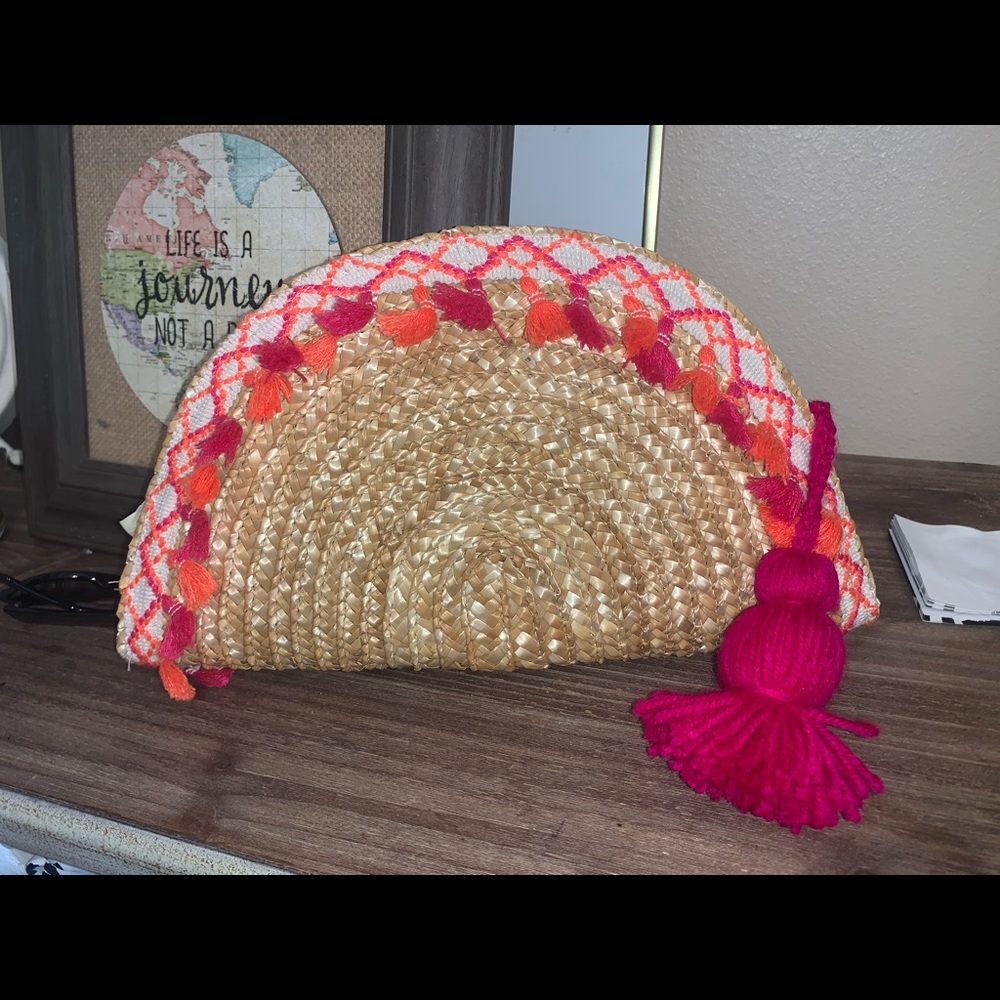Straw Side Purse